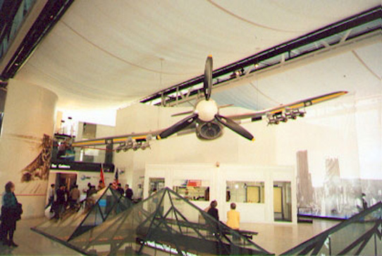 A full-sized replica of a rocket-firing Typhoon in the Museum of Peace in Caen. photo: Derek Lovell, 1994